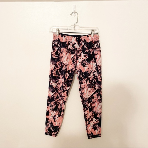 Sweaty Betty The Power 7/8 Leggings Pink Navy Print High Waist - Picture 7 of 13